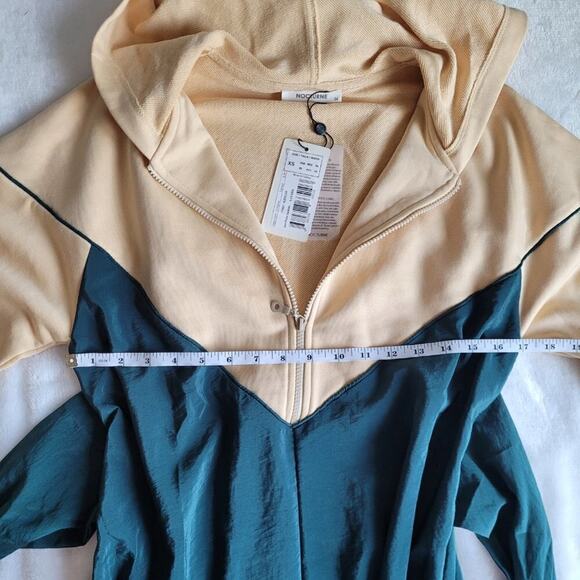 Nocturne Women's Colorblock Hooded Sweater Jumpsuit Size XS Statement Streetwear - Picture 8 of 11